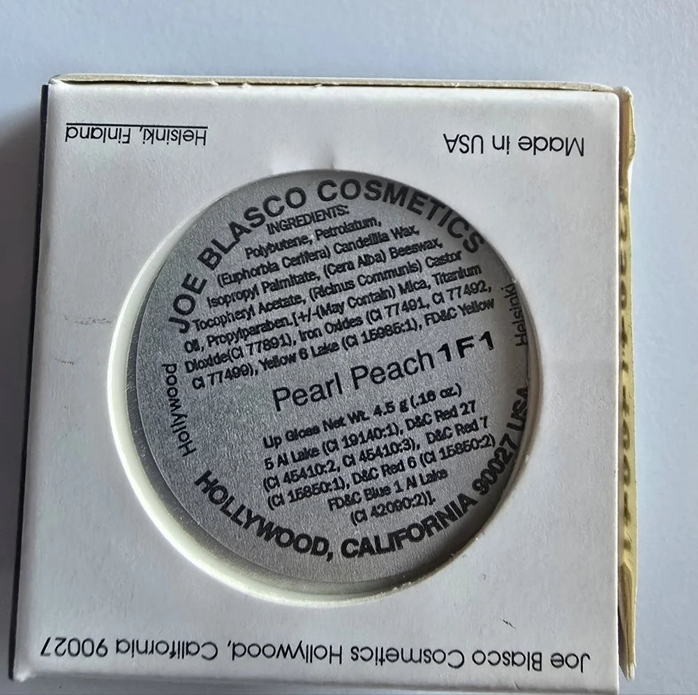 Joe Blasco Lip Gloss Pearl Peach 0.16 oz NIB
